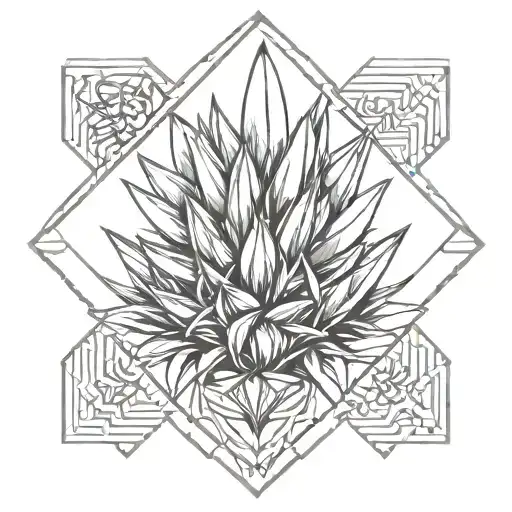 yucca plant tattoo design idea