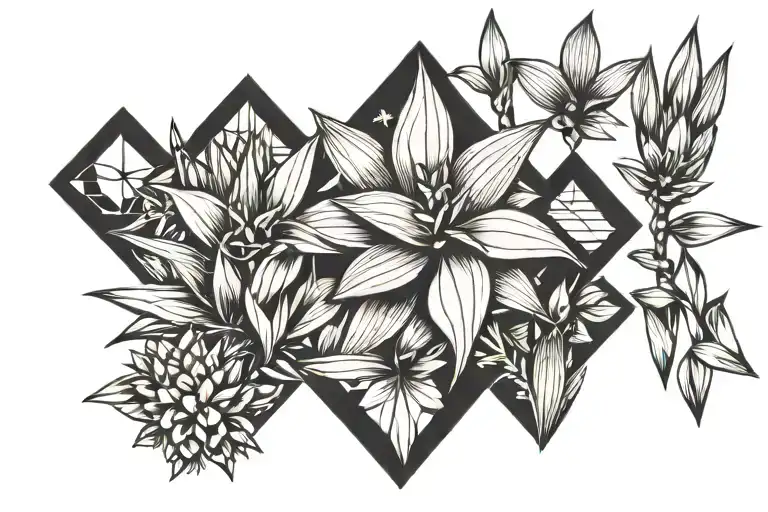 yucca plant tattoo design idea