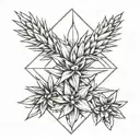 yucca plant tattoo design idea