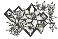yucca plant tattoo design idea