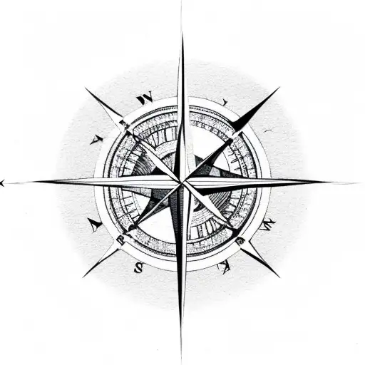 compass anchor lighthouse tattoo design idea