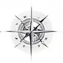 compass anchor lighthouse tattoo design idea