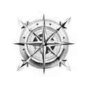 compass anchor lighthouse tattoo design idea