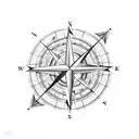 compass anchor lighthouse tattoo design idea