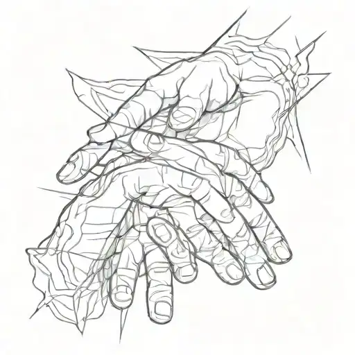 the creation of adam hands tattoo design idea