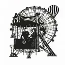 childish gambinos 3005 music video on the ferris wheel . tattoo design idea