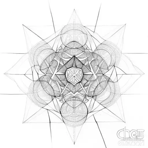 metatron cube tattoo design idea