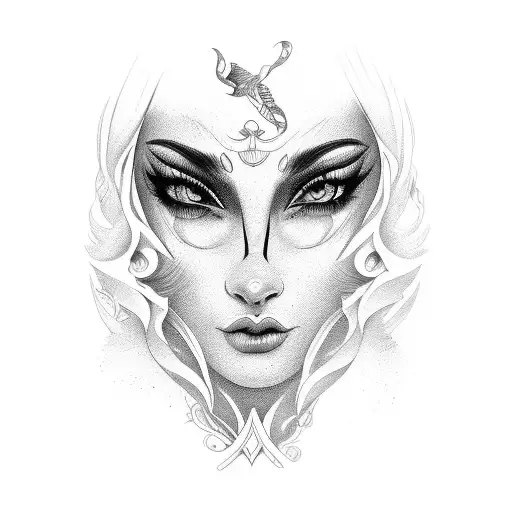 mascara hannia tattoo design idea