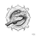 a crocodile tattoo including the third eye above the crocodile in realistic ways tattoo design idea