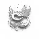 letter J N Z tattoo design idea