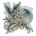 hurricane  tattoo design idea
