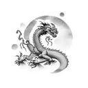 dragon bonsai tree tattoo design idea