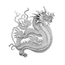 dragon bonsai tree tattoo design idea