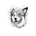 border collie tattoo design idea