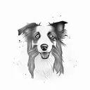 border collie tattoo design idea
