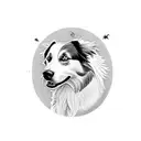 border collie tattoo design idea