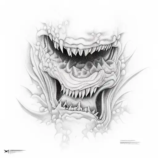 monster under the bed tattoo design idea