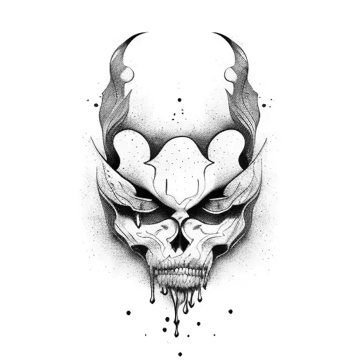 dripping ink tattoo design idea
