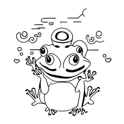 frog mediton tattoo design idea
