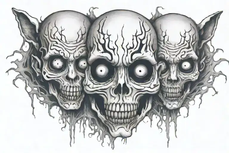 childhood trauma represented tattoo design idea