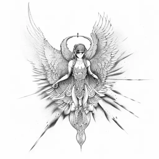 The falling of Icarus tattoo design idea
