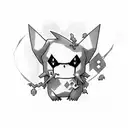 Mimikyu tattoo design idea