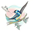 Swallow Bird tattoo design idea