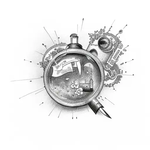 drunk chemist  tattoo design idea