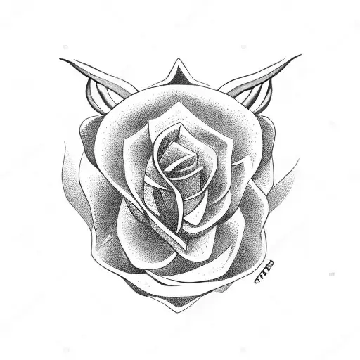 taurus with rose tattoo design idea