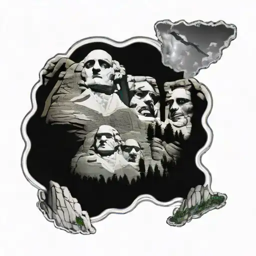 Mount Rushmore using Jesus Christ, Moses, David, and Abraham tattoo design idea