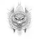 mayan snakes tattoo design idea