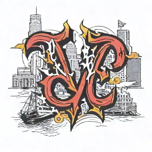 want a tattoo of my city which is new york and where i grew up at and i want my baseball jersey number 2 with my last na tattoo design idea