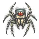 jumping spider tattoo design idea