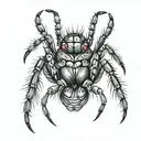 jumping spider tattoo design idea