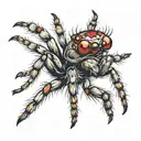 jumping spider tattoo design idea