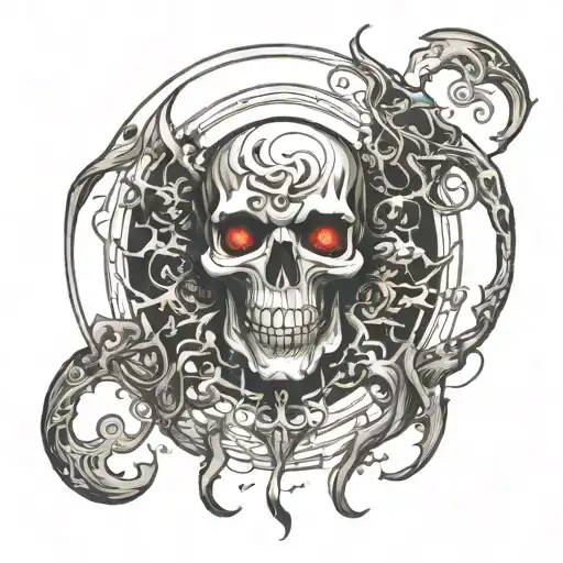 gates of the underworld tattoo design idea