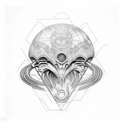 alien electronics giger tattoo design idea