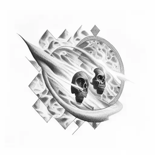 galaxies with the caption "Bask in our cosmiic insignificance" tattoo design idea