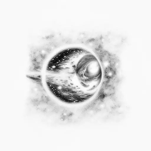 milkyway galaxy with the caption "Bask in our cosmiic insignificance" tattoo design idea