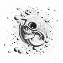 galaxies with the caption "Bask in our cosmiic insignificance" tattoo design idea