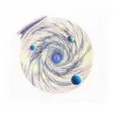 milkyway galaxy with the caption "Bask in our cosmiic insignificance" tattoo design idea