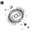 milkyway galaxy with the caption "Bask in our cosmiic insignificance" tattoo design idea