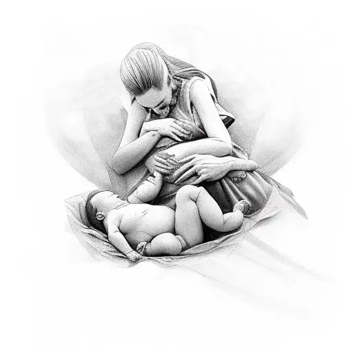 depictions of maternal support, never giving up on me tattoo design idea