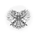polish eagle Canadian flag military tattoo design idea