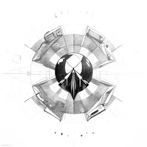 destiny 2 space ship  tattoo design idea