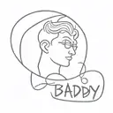 B like daddy tattoo design idea