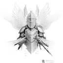 Knight with Wings tattoo design idea