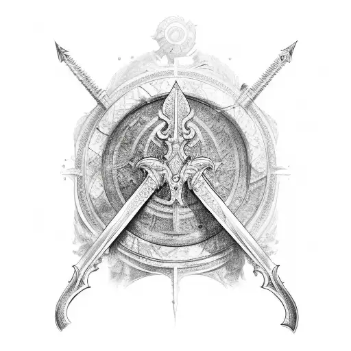 Sketch Sword Tattoo Idea - BlackInk AI