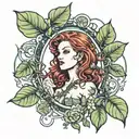 poison ivy and oak tree tattoo design idea