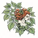 poison ivy and oak tree tattoo design idea